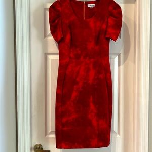 Red Calvin Klein dress